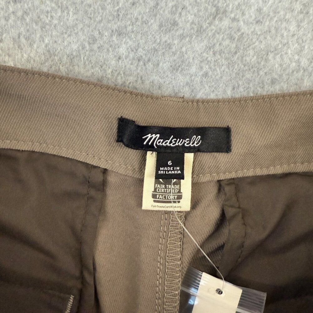 NWT Madewell Womens Size 6 Barroway Wide-Leg Crop Pants Pleated Trousers Tan - Picture 10 of 15